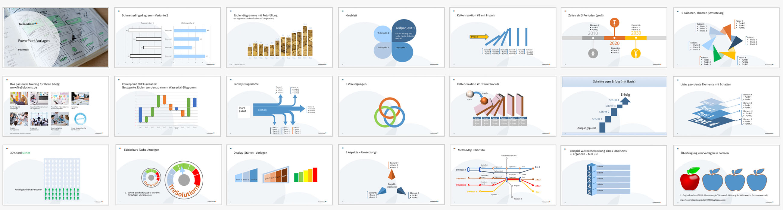 Our designed example slides provide an excellent basis for your own slide collection. Open for public use.